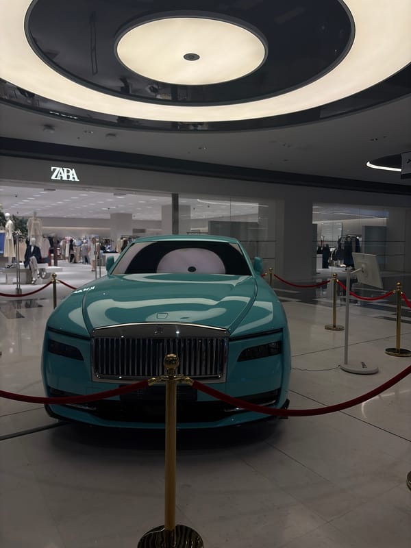 Luxury car show and live music performance at Tashkent mall