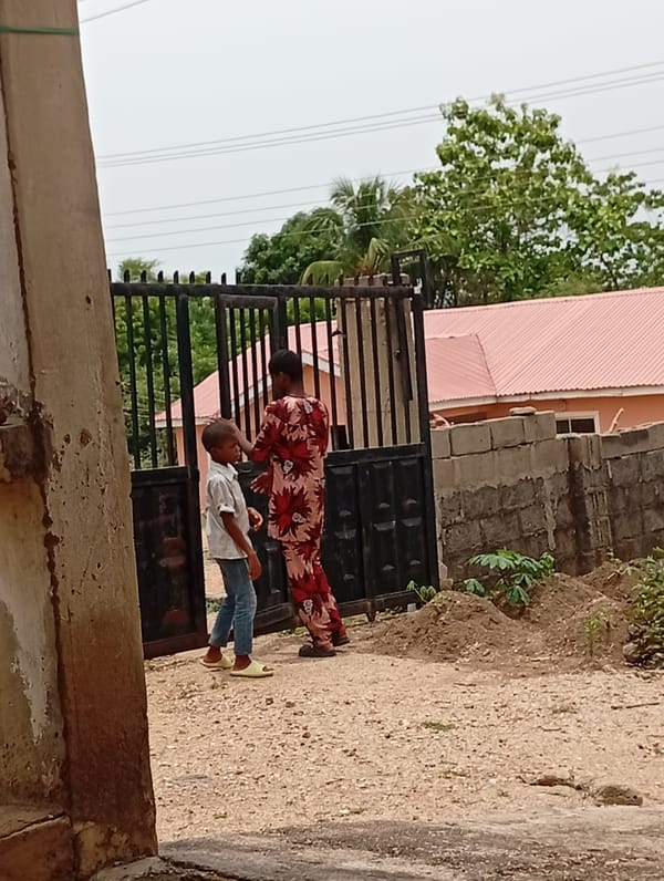 Sunday morning street life unfolds in Nigerian residential neighborhoods