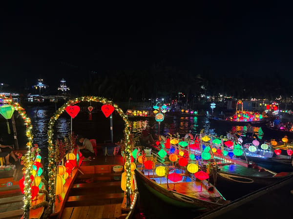 Lantern boats and night markets draw crowds in Hội An