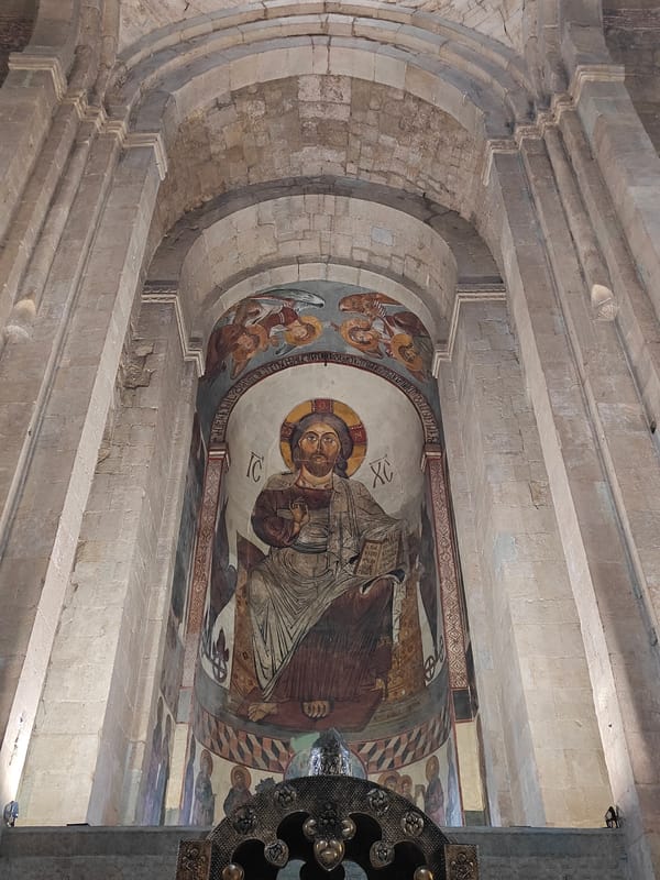 Ancient Georgian church frescoes documented in Mtskheta