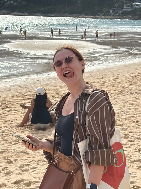 Beach day with paragliders and selfies at Rawai, Thailand