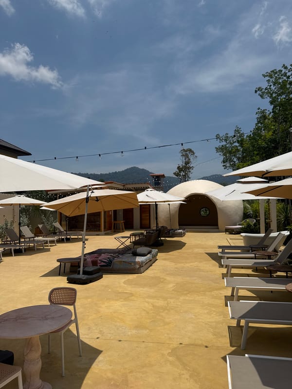 Morning scenes captured at Thep Krasatti rooftop bar district