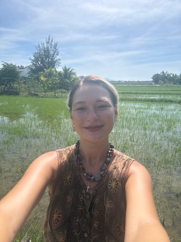 Lunch stop at a rice paddy restaurant outside Hoi An