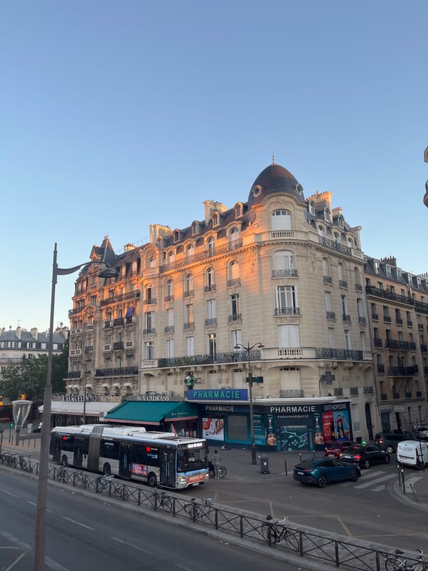 Golden-hour street scenes near Gare de Lyon, Paris