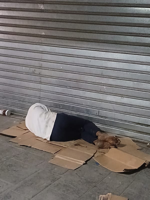 Late-night street scenes documented across Meknes, Morocco