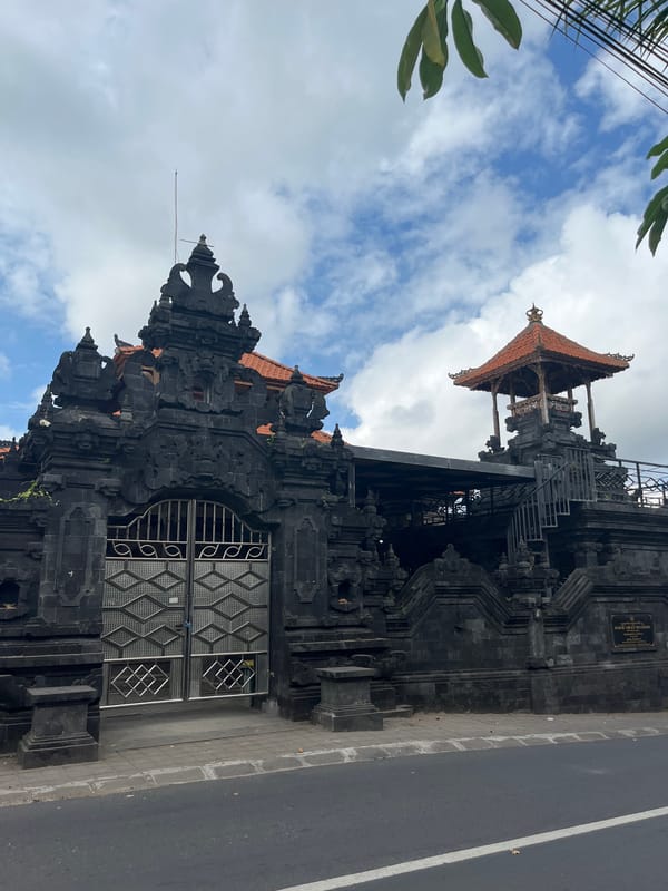 Traditional Balinese temple and crafts documented in Kuta Selatan