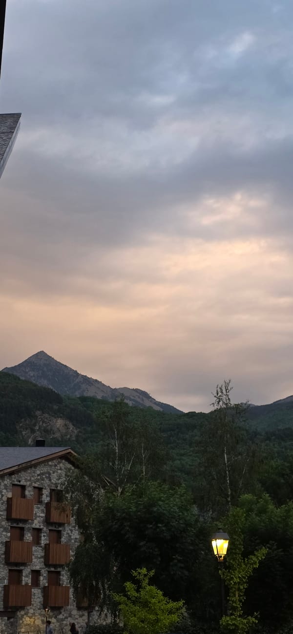Evening scenes documented in mountain village of Benasque, Spain