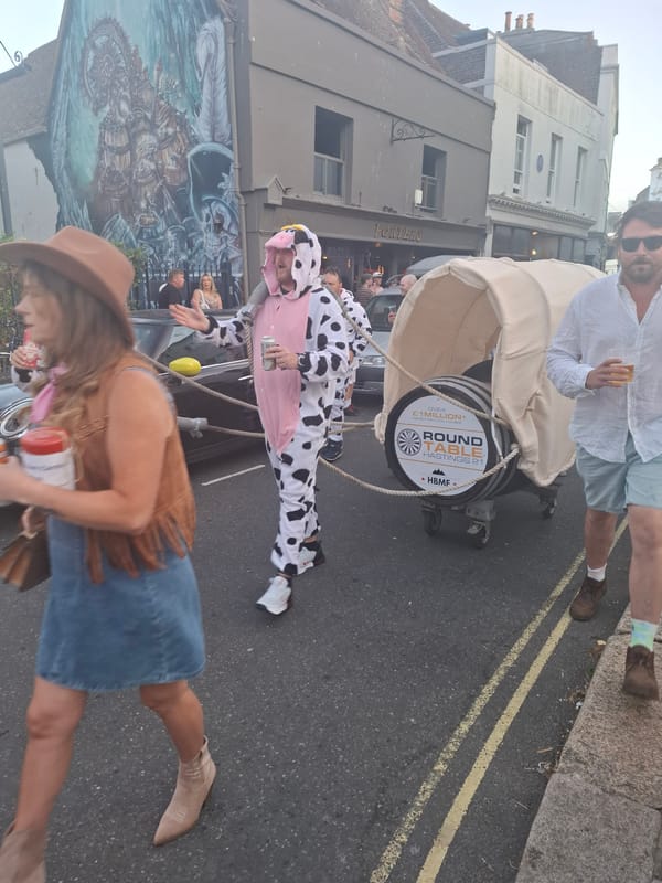Costumed parade through St Leonards streets, Round Table event