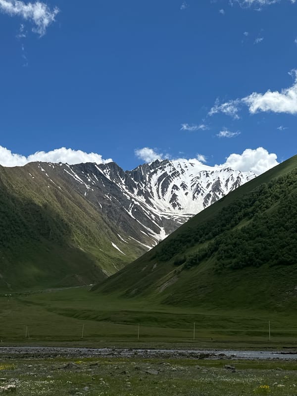 Mineral streams and mountain peaks in rural Georgia