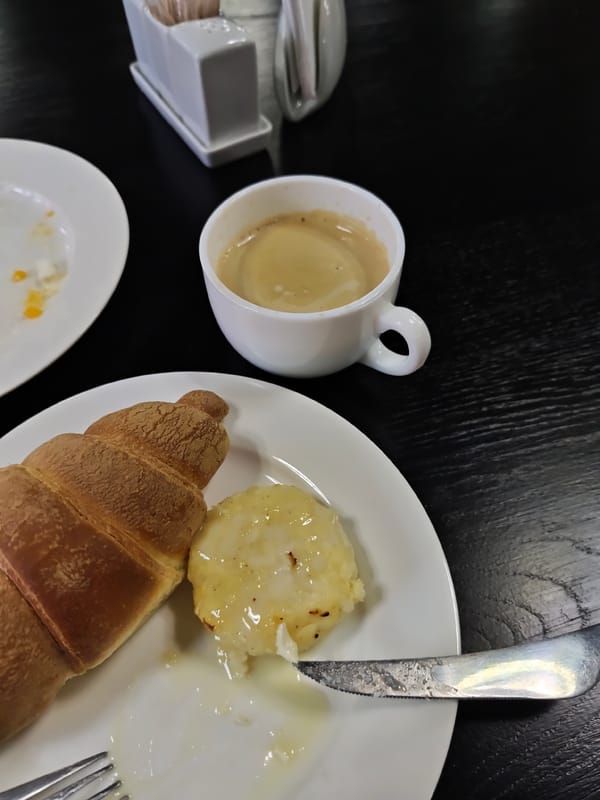 Morning coffee served in Chernivtsi, Ukraine