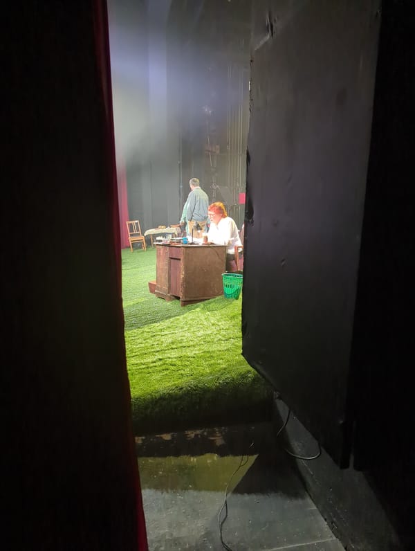 Theater performance documented by audience members in Moscow
