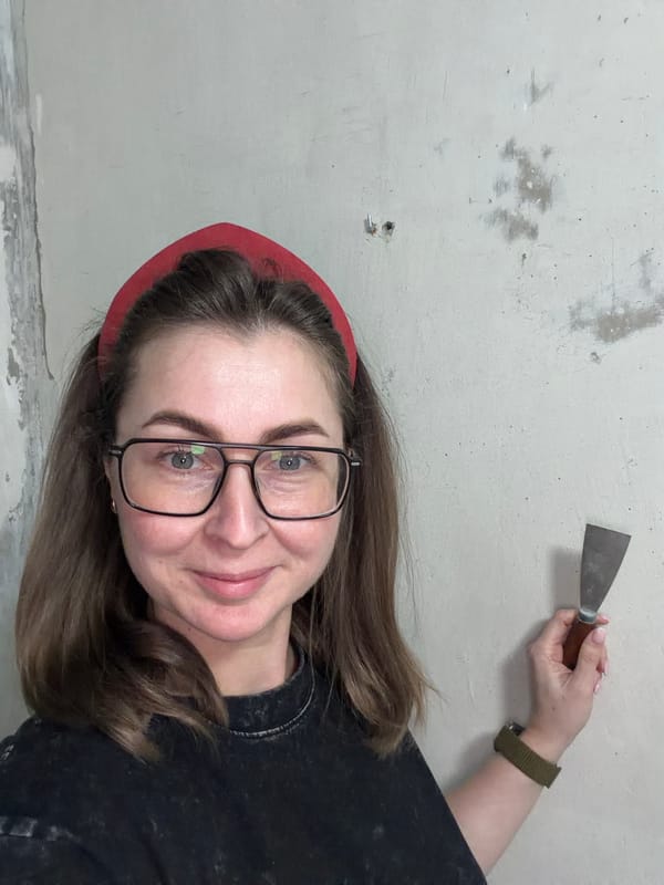 Home repair work underway in Dubovaya, Russia