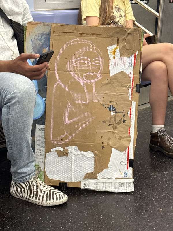 NYC subway passengers display contrasting footwear styles