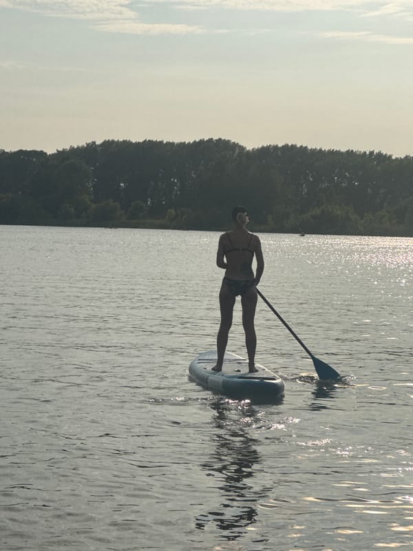 Lazy summer afternoon on a Kemerovo lake
