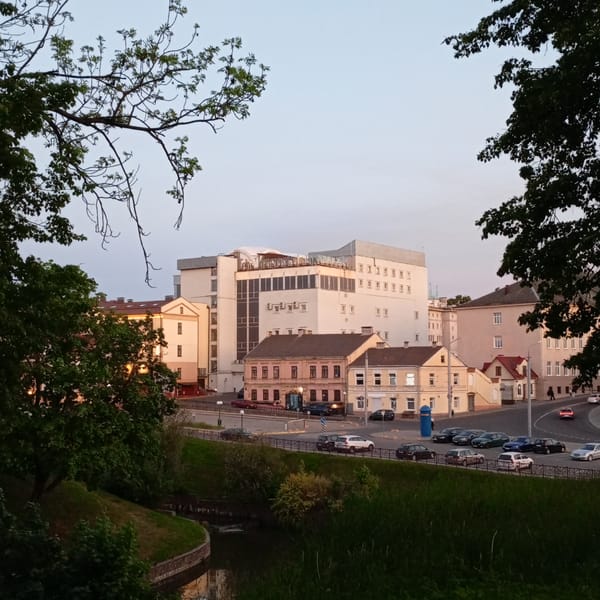 Evening documentation captures everyday Hrodna streetscapes and parks