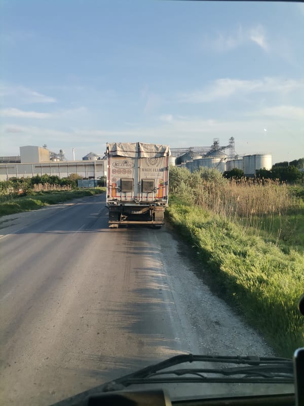 Truck spotted on road in industrial Devnya, Bulgaria