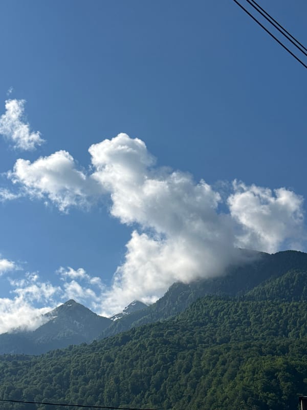 Mountain views and road scenes in Krasnaya Polyana