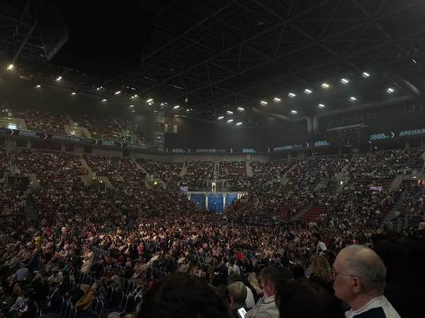 Concert crowds gather at Arena Sofia venue