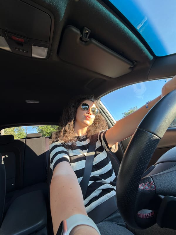 Driving through Sofia on a sunny day