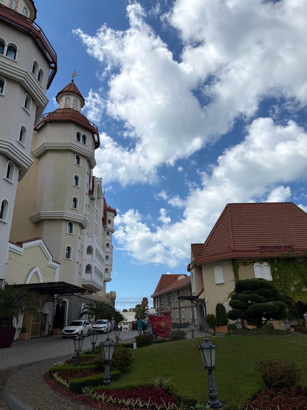 Strolling through Sochi Park's fairytale grounds on a summer morning