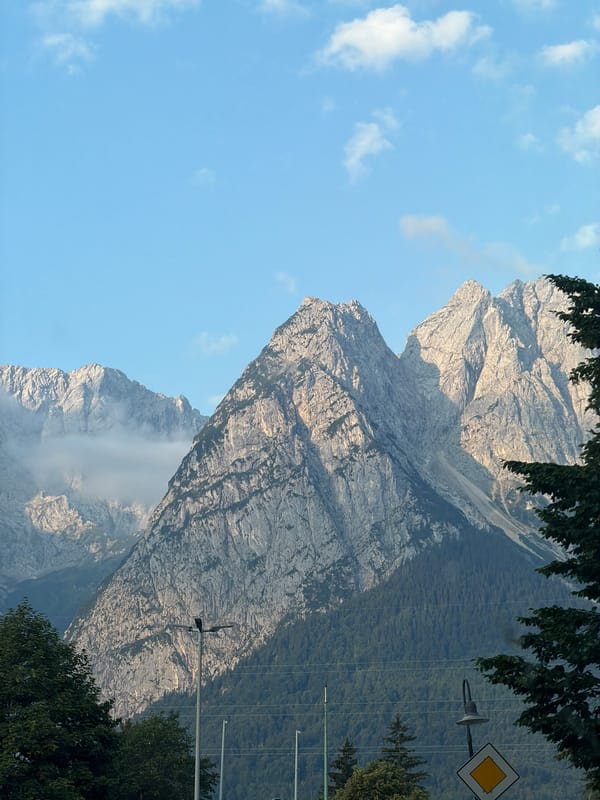 Zugspitze and the Bavarian Alps on a summer morning