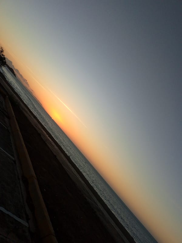 Sunset and street scenes documented in Juan Griego, Venezuela