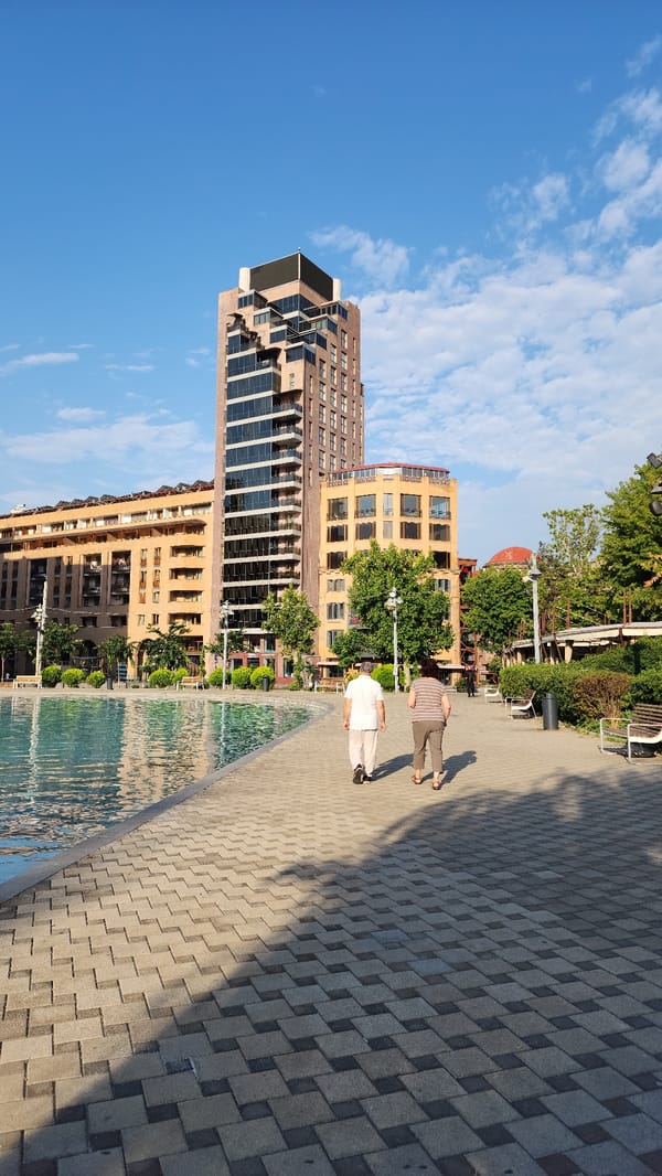 Afternoon at Swan Lake, Yerevan's iconic urban water feature