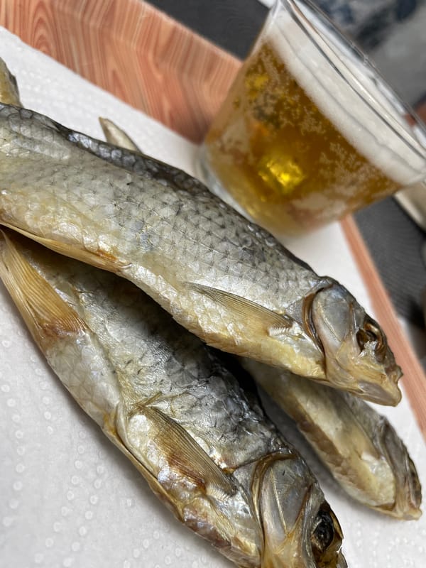 Traditional dried fish and beer documented in Izhevsk