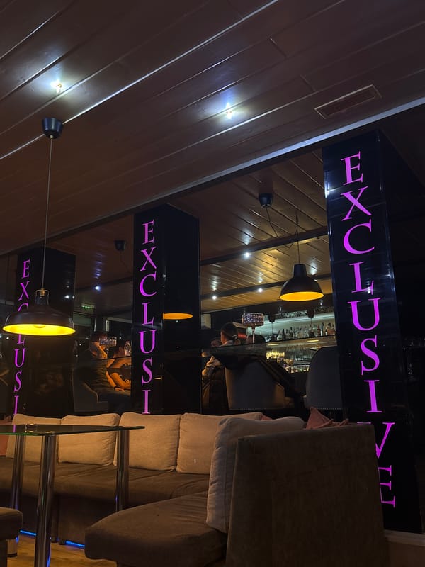 Evening drinks captured at Exclusive bar in Sopot