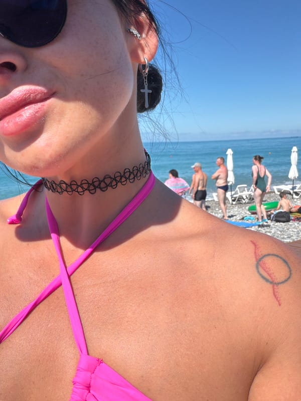 Chill beach morning on the Russian Black Sea coast
