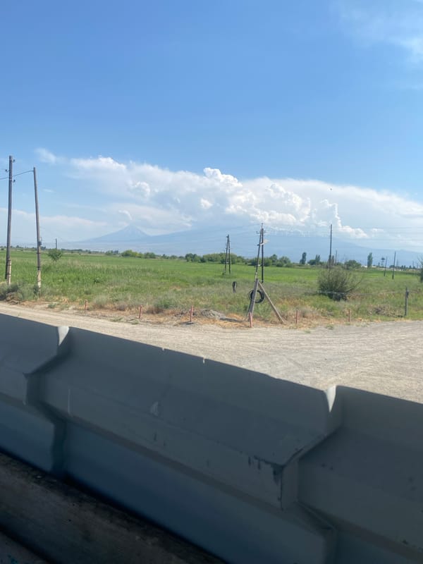 Sun-drenched fields and open roads in rural Ranchpar, Armenia