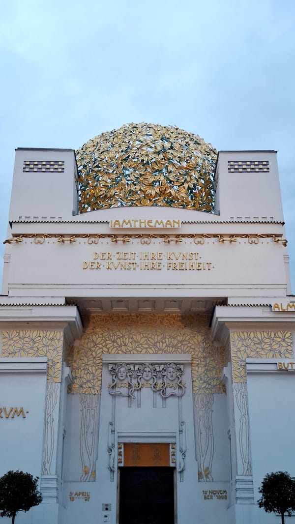 Vienna's Secession Building photographed from low angle perspective