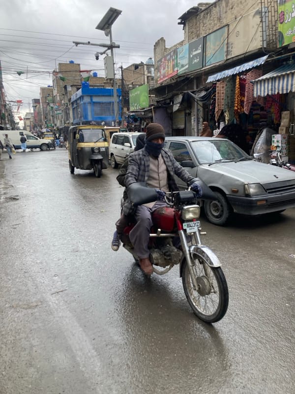 Ordinary Monday morning street life captured in Quetta
