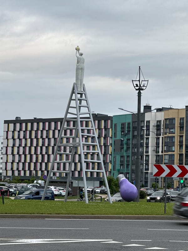 Colorful cars, public art, and street scenes from one afternoon