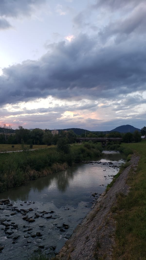 Prešov at dusk, storm clouds and a city in transition
