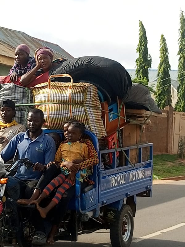 Morning street life across two towns in northeastern Nigeria