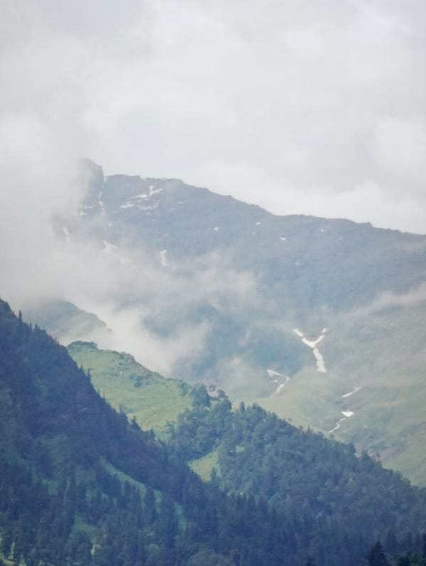 Cloudy morning in the mountains above Kothi, Himachal Pradesh