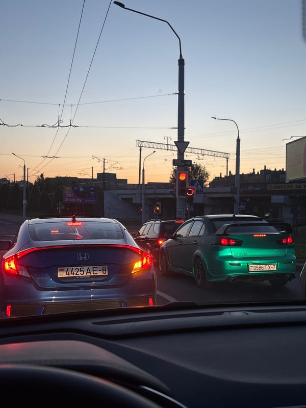 Evening rush hour traffic jam observed in Minsk