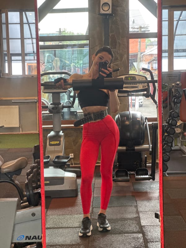 Early morning gym session documented in Vladikavkaz