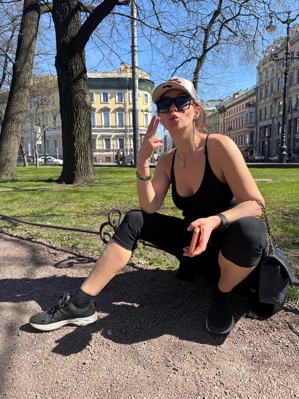 Ordinary street life captured across central Saint Petersburg