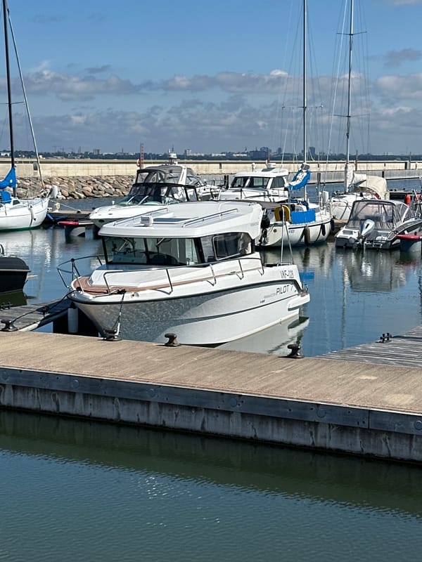 Tallinn marina on a summer afternoon, boats and water sports