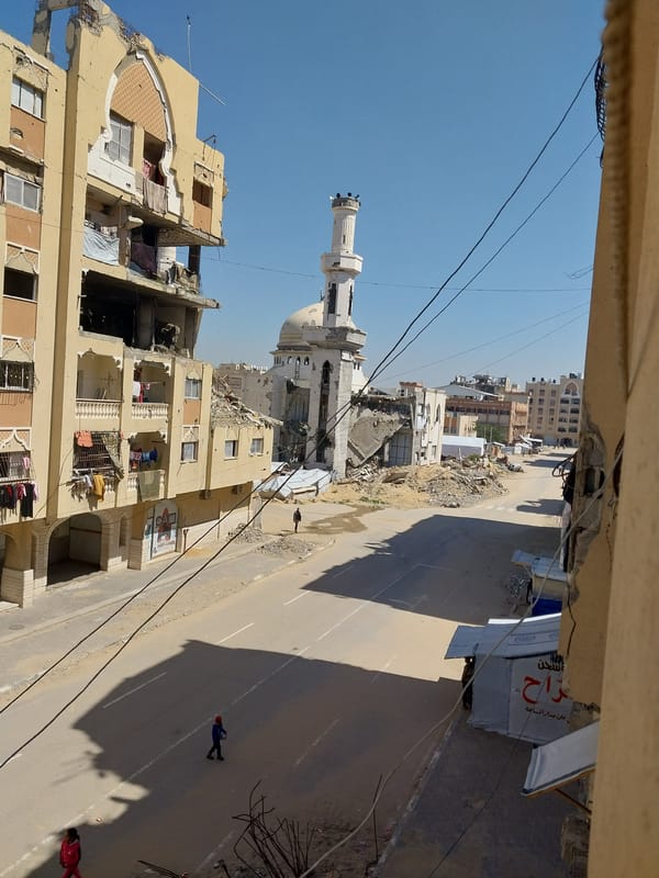 Aerial documentation shows urban refugee settlement conditions April 2026