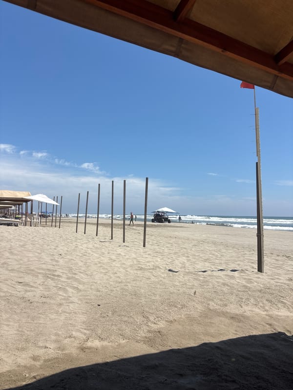 Beach day activities captured in Acapulco including backgammon game