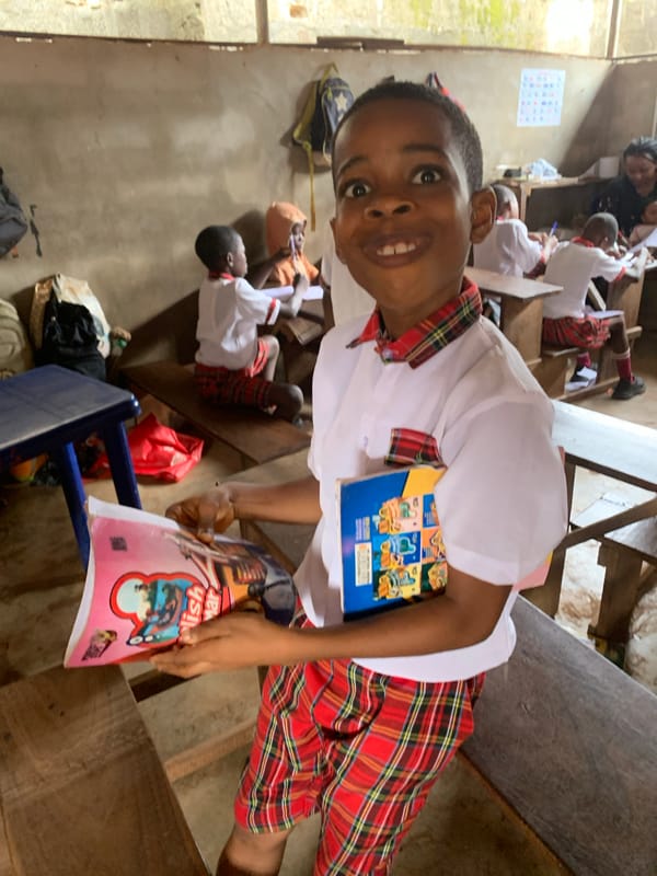 Students attend regular school day in Ukwu-Abwa, Nigeria