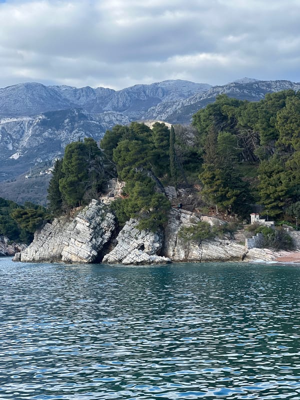 Coastal views documented along Montenegro's Adriatic shoreline