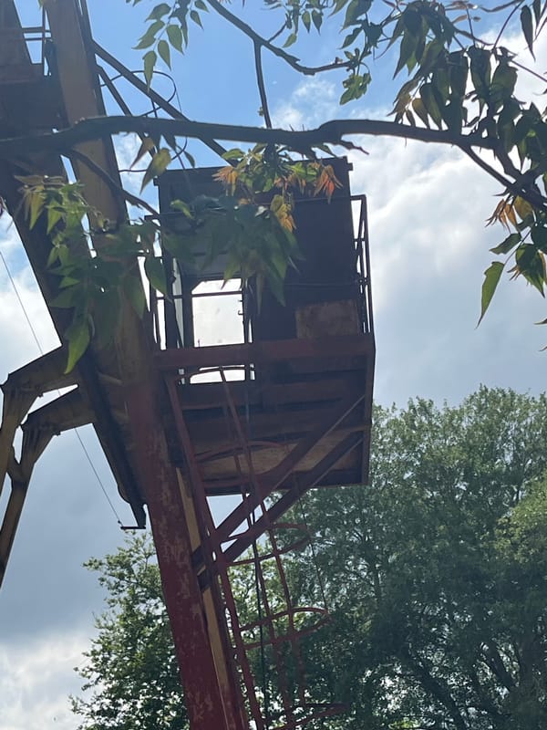 Person with poster tube spotted near abandoned structures in Burgas
