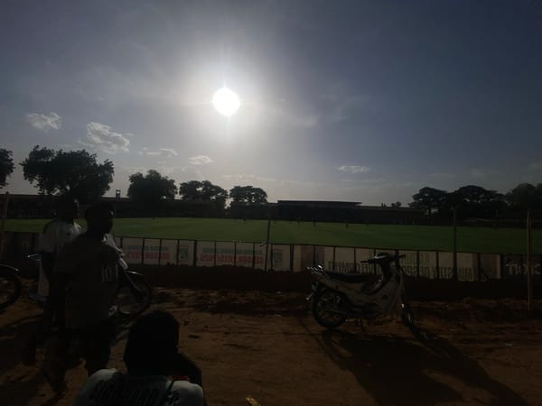 Soccer match played sunny afternoon in Tudun Wada Nigeria