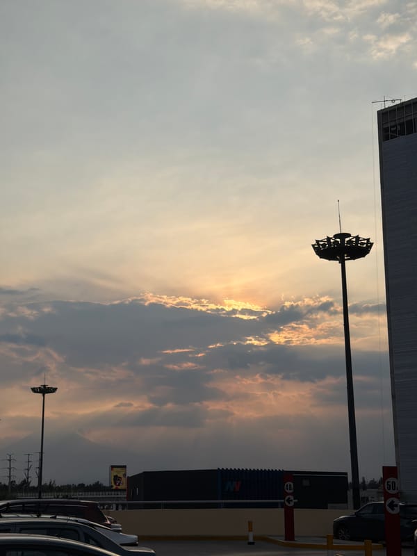 Dramatic sunset clouds observed in urban commercial area