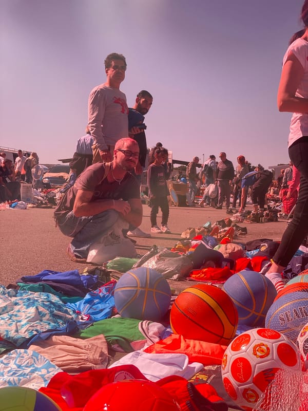 Morning street market draws shoppers in Podgorica, Montenegro