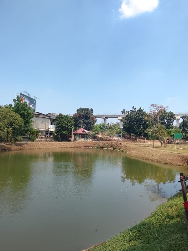 Wildlife and water in a quiet East Jakarta park